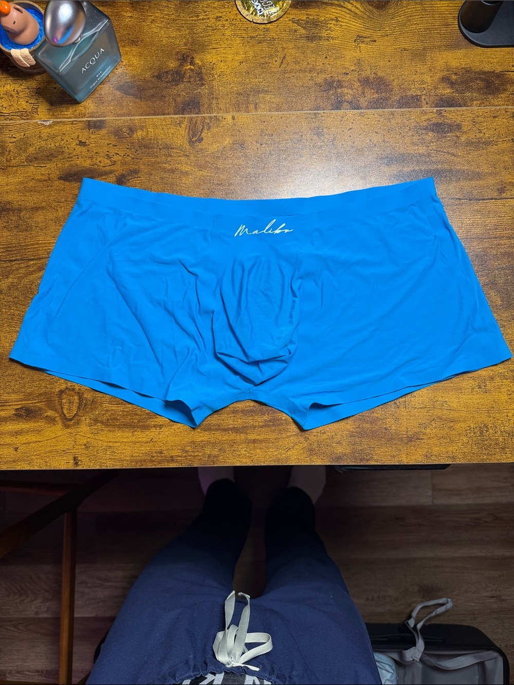 JJ Malibu: Come-Over Seamless Boxer Briefs - Blue